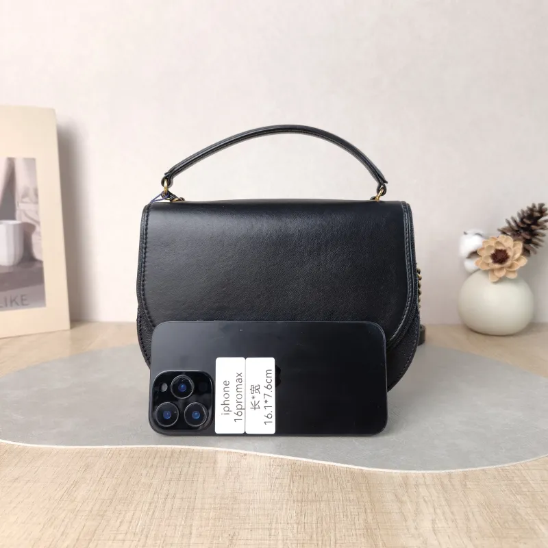 Chanel Crossbody Bag Collection Top Handle Crossbody Bag Black Calfskin One Size 20.5 × 6.5 × 16 cm 23 — cover view 6 of 6