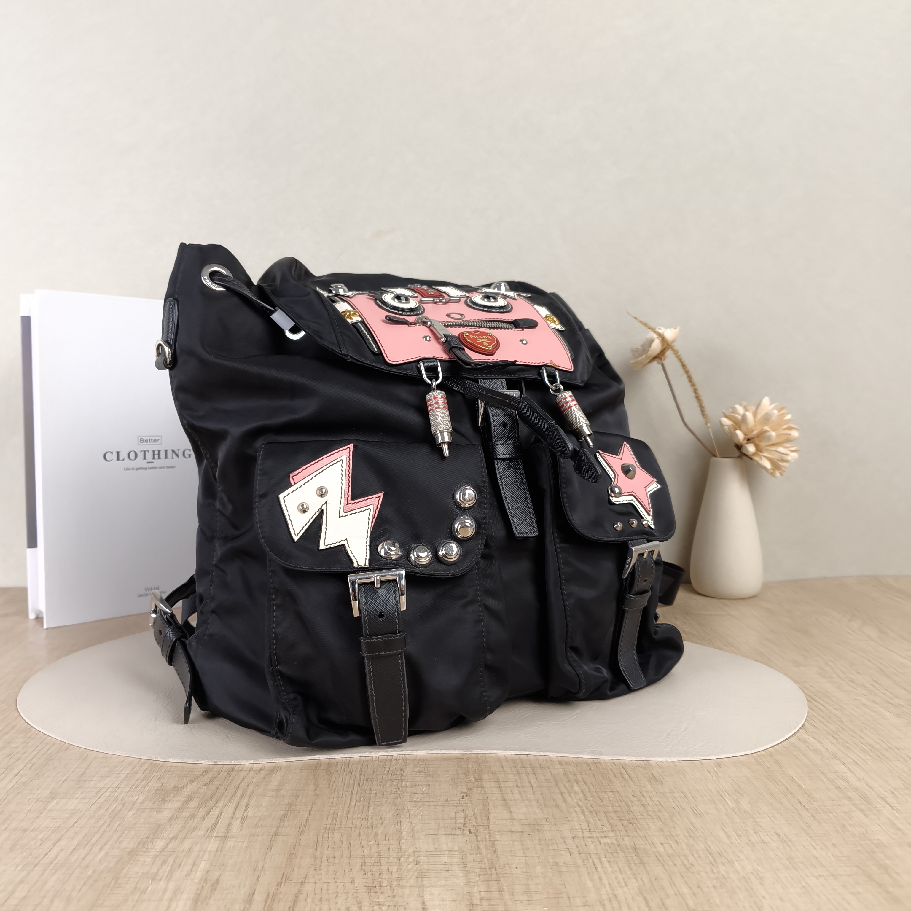 PRADA Backpack Collection Nylon Backpack Black Nylon One Size29 × 14.5 × 34 cm — cover view 3 of 5
