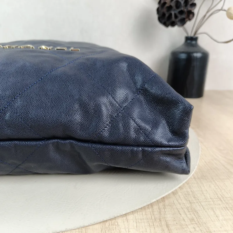 Chanel Backpack 22Bag Backpack Blue Calfskin Small 34 × 8 × 40 cm — detail view 3 of 10