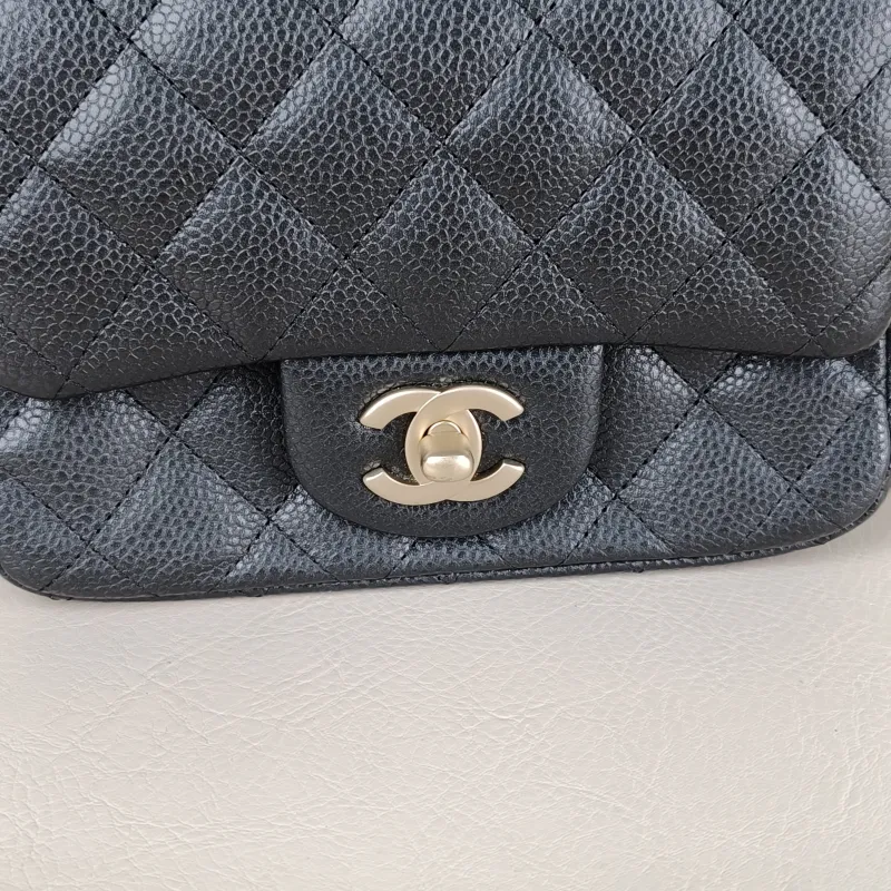 Chanel Crossbody Bag Classic Flap Mini CF Mini Black Grained Calfskin17 × 8 × 13.5 cm — detail view 14 of 14