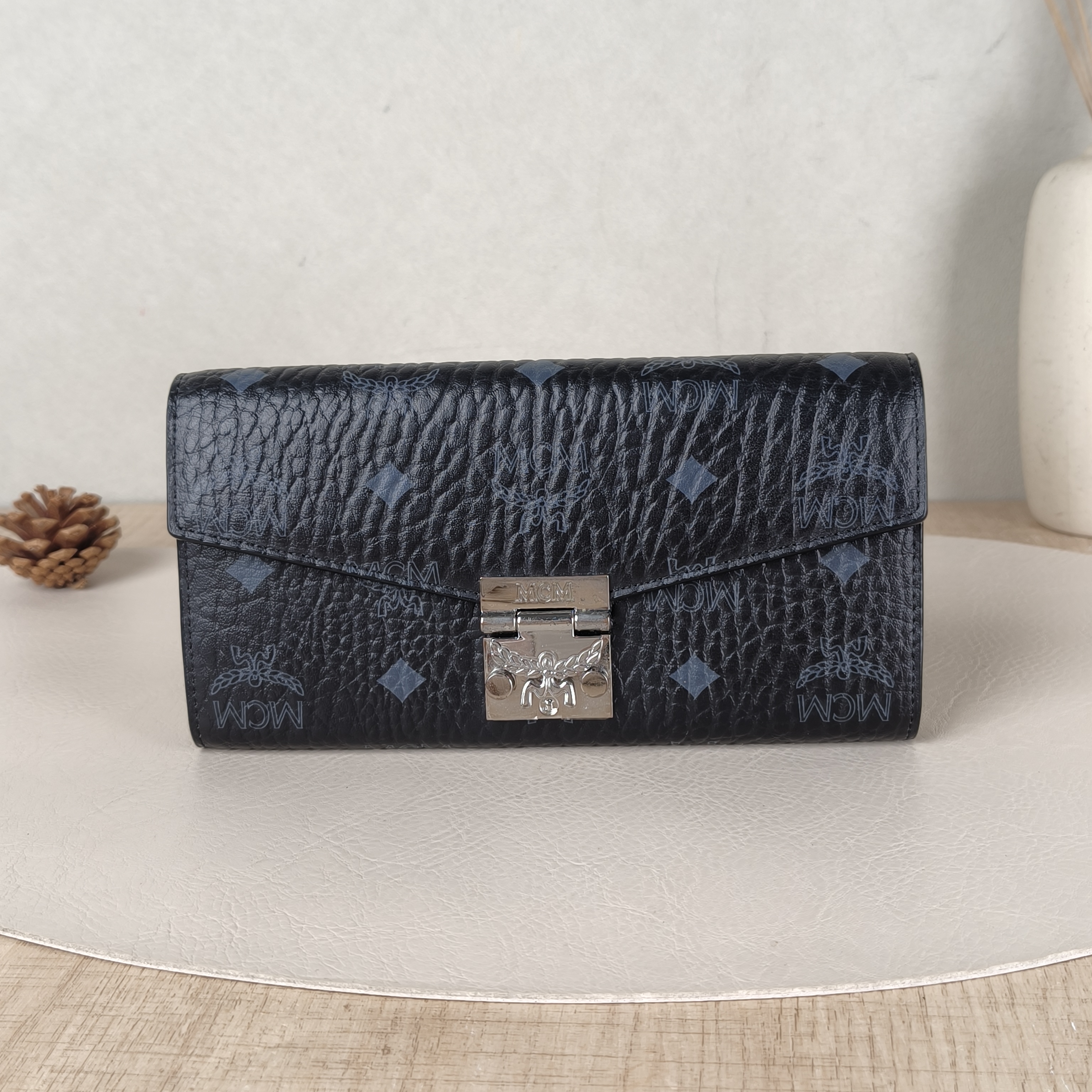MCM Wallet Wallet Black One Size19 × 2 × 10 cm
