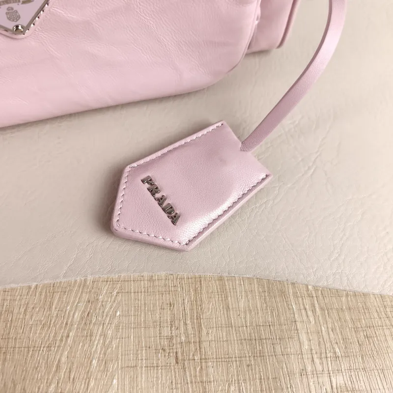 PRADA Crossbody Bag Camera Bag Pink Lambskin One Size 23 × 7 × 10 cm — detail view 3 of 13