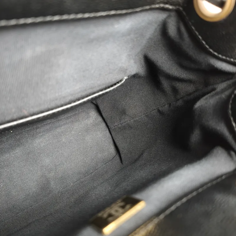 Chanel Backpack Backpack Black Grained Calfskin Small 19 × 9.5 × 21.5 cm — detail view 9 of 11