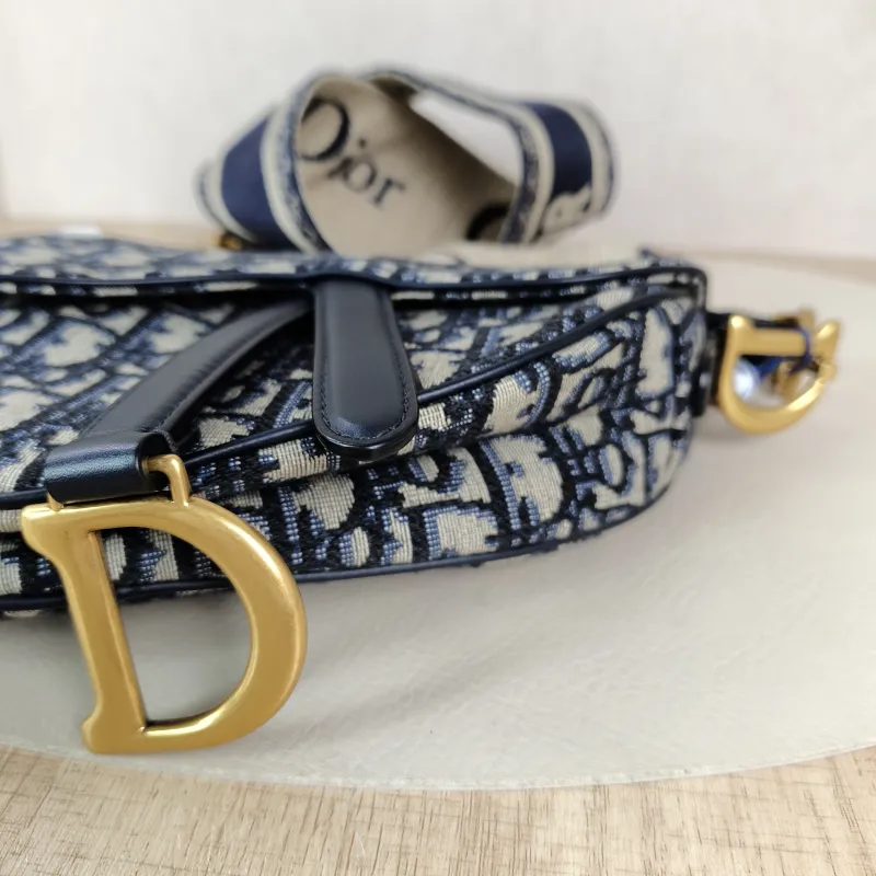 DIOR Top Handle Bag Saddle Blue Canvasmini19 × 6 × 15 cm — detail view 11 of 11