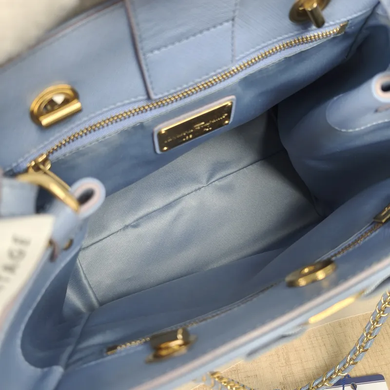 FERRAGAMO Shoulder Bag Tote Bag Blue Calfskin One Size20 × 14 × 20 cm — detail view 11 of 14