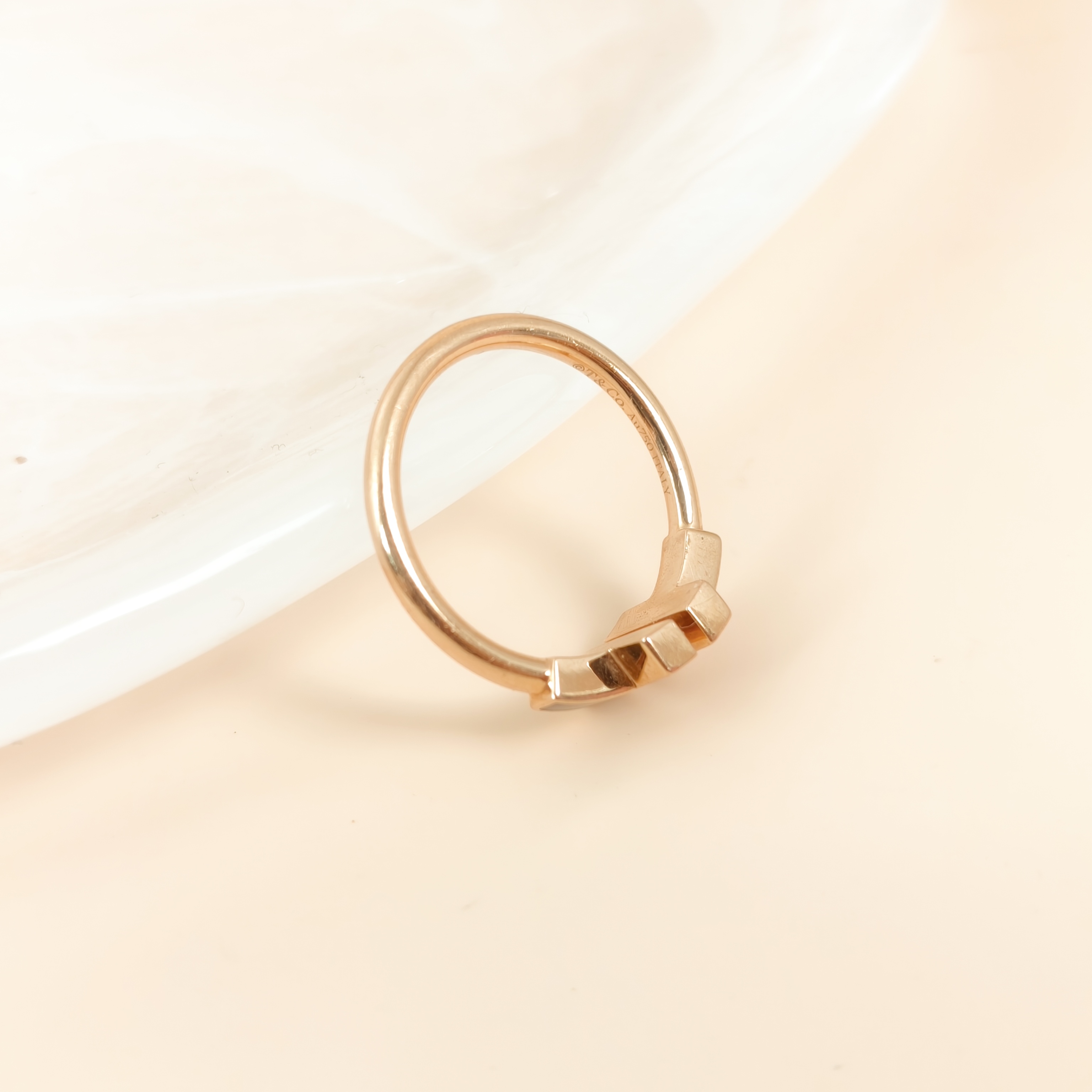 Tiffany&Co. Ring TC ollection Rose Gold Pearl Diamond18KR ose Gold54 EU — cover view 7 of 8