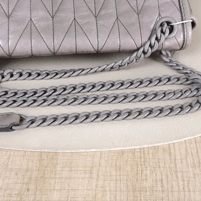 Miumiu Crossbody Bag Crossbody Bag Grey Calfskin One Size 21 × 7 × 17 cm — detail view 7 of 14