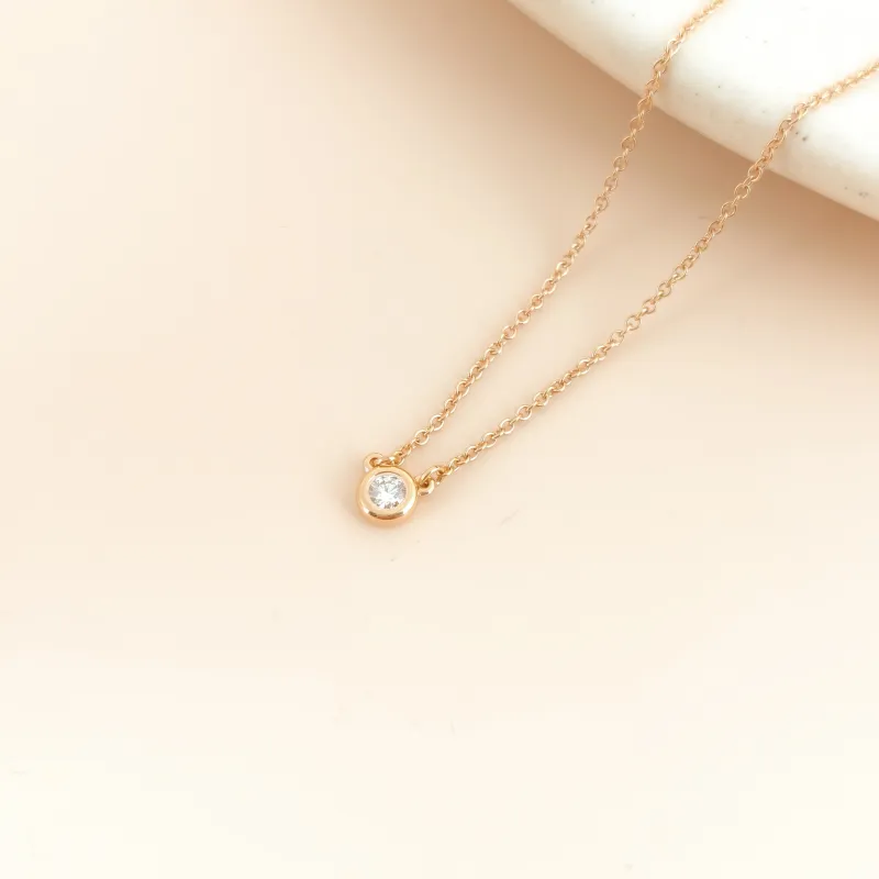 Tiffany&Co. Necklace Elsa Peretti Collection Necklace Rose Gold Rose Gold Diamond18KR ose Gold One Size 41cm โ cover view 2 of 6