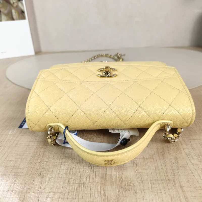 Chanel Backpack Backpack Yellow Grained Calfskin One Size 18 × 4 × 13 cm — detail view 2 of 12