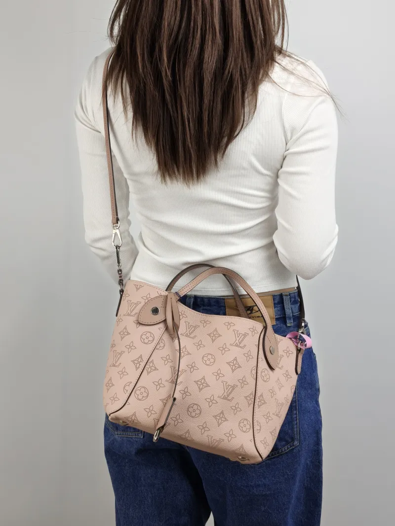 Louis Vuitton Shoulder Bag Hina Pink Calfskin Small 23 × 13 × 21 cm — on-model view 1 of 2