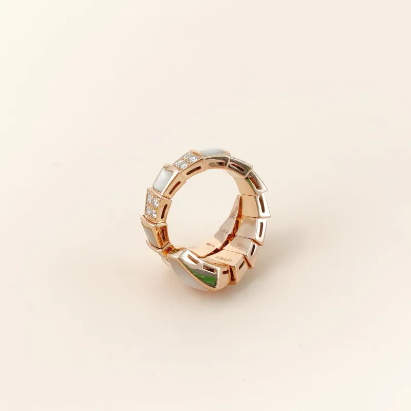 Bvlgari Ring Serpenti Viper Collection Ring Diamond18KR ose Gold One Size m — cover view 2 of 9