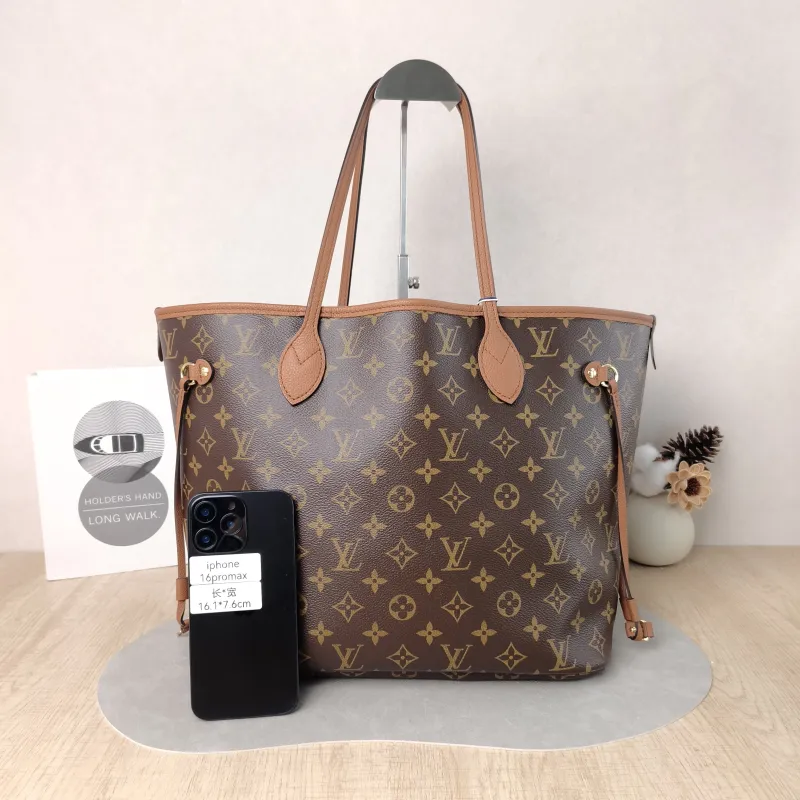 Louis Vuitton Shoulder Bag NEVERFULL INSIDE OUT PVC · Calfskin Medium 31 × 14 × 28 cm — cover view 2 of 5