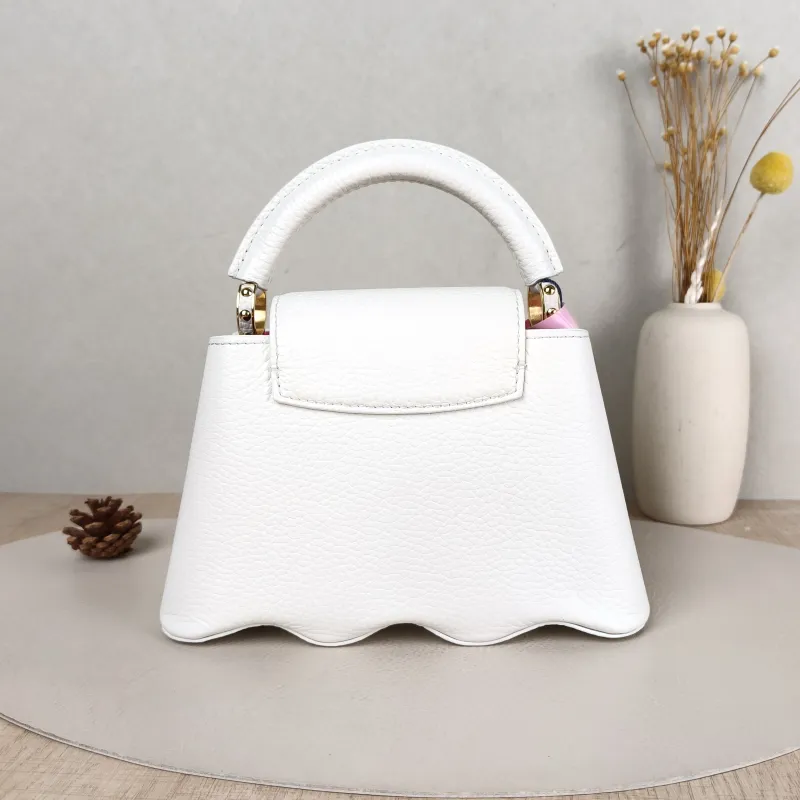 Louis Vuitton Crossbody Bag Capucines White Calfskin Mini 22 × 7.5 × 14 cm — cover view 4 of 5