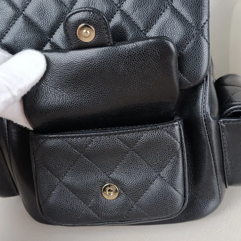 Chanel Backpackduma Black Grained Calfskin Large21 × 13 × 23 cm — detail view 2 of 14