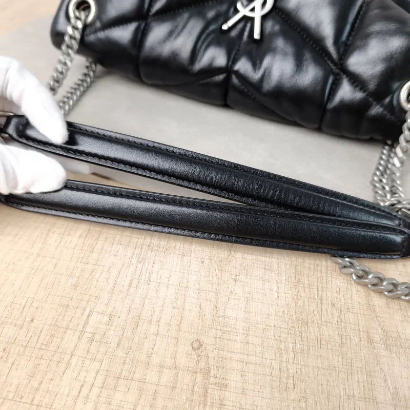 SAINT LAURENT Shoulder Bag PUFFER Black Lambskin Small29 × 11 × 17 cm — detail view 8 of 12