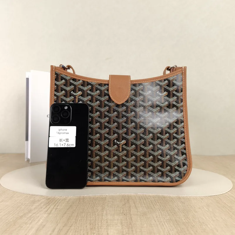GOYARD Crossbody Bag Musette Crossbody Bag Brown PVC One Size28 × 10 × 22 cm — cover view 2 of 5