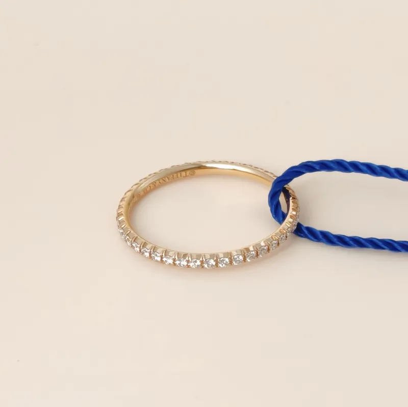 Tiffany&Co. Ring Soleste Collection Pavé Diamond Ring Rose Gold Diamond18KR ose Gold One Size 50 — cover view 7 of 8