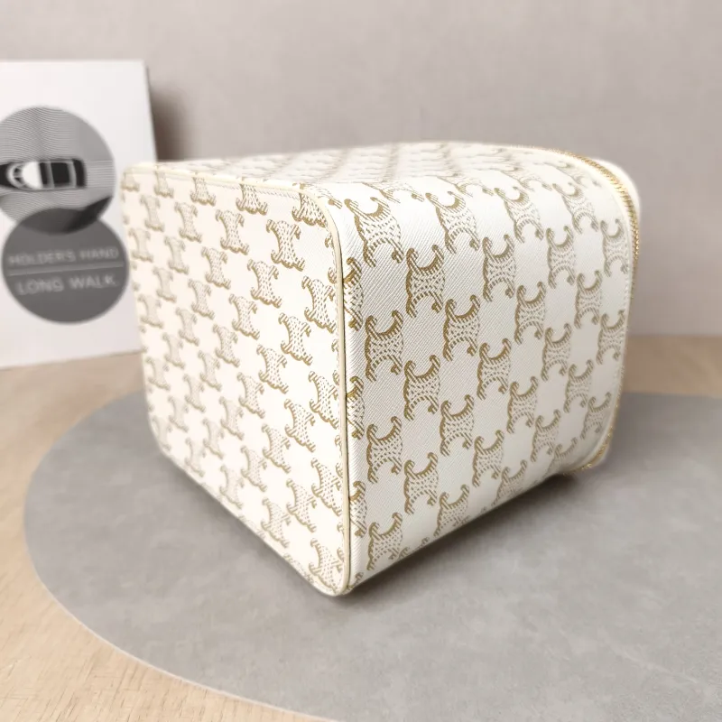CELINE Cosmetic Bag White PVC One Size18 × 14.5 × 15 cm — detail view 6 of 15
