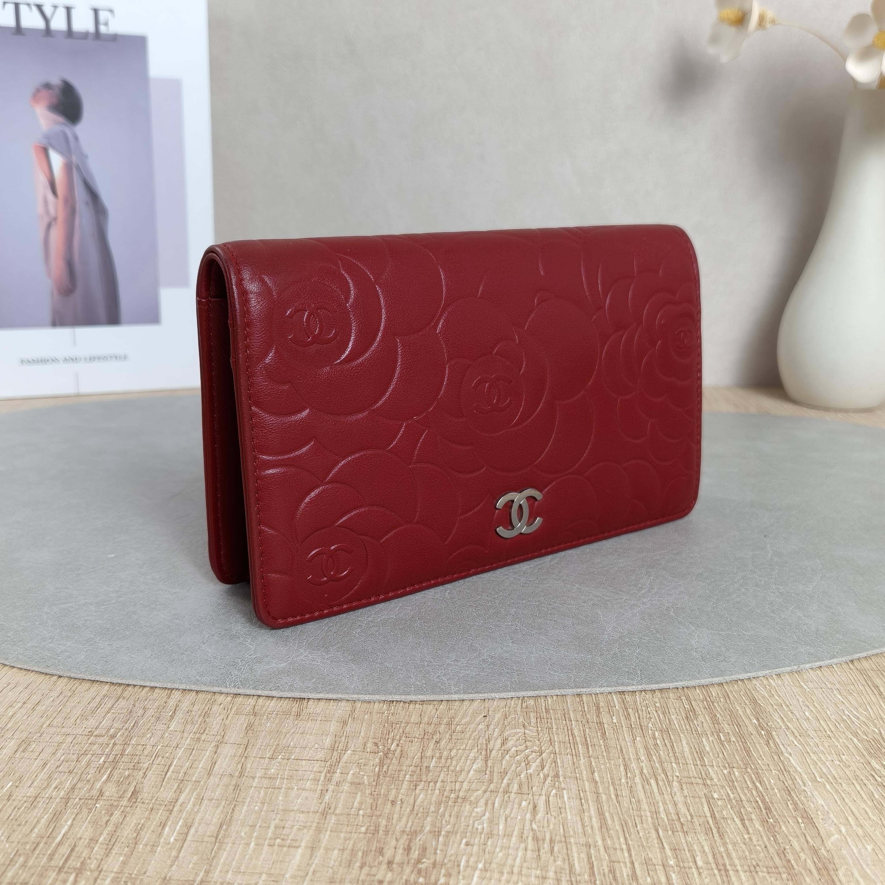 Chanel Wallet Red Lambskin16 · Authenticity Card · 18.5 × 2 × 10.5 cm — cover view 4 of 11