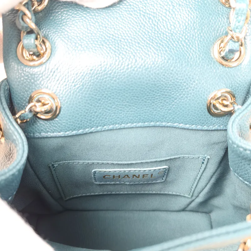 Chanel Backpack Duma Green Grained Calfskin Small16.5 × 10 × 17.5 cm — detail view 3 of 14