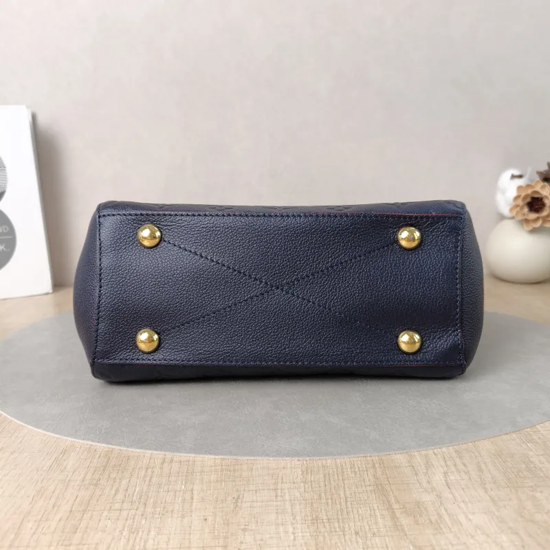 Louis Vuitton Top Handle Bag Montaigne Blue Calfskin 25 × 10 × 20 cm — cover view 2 of 6