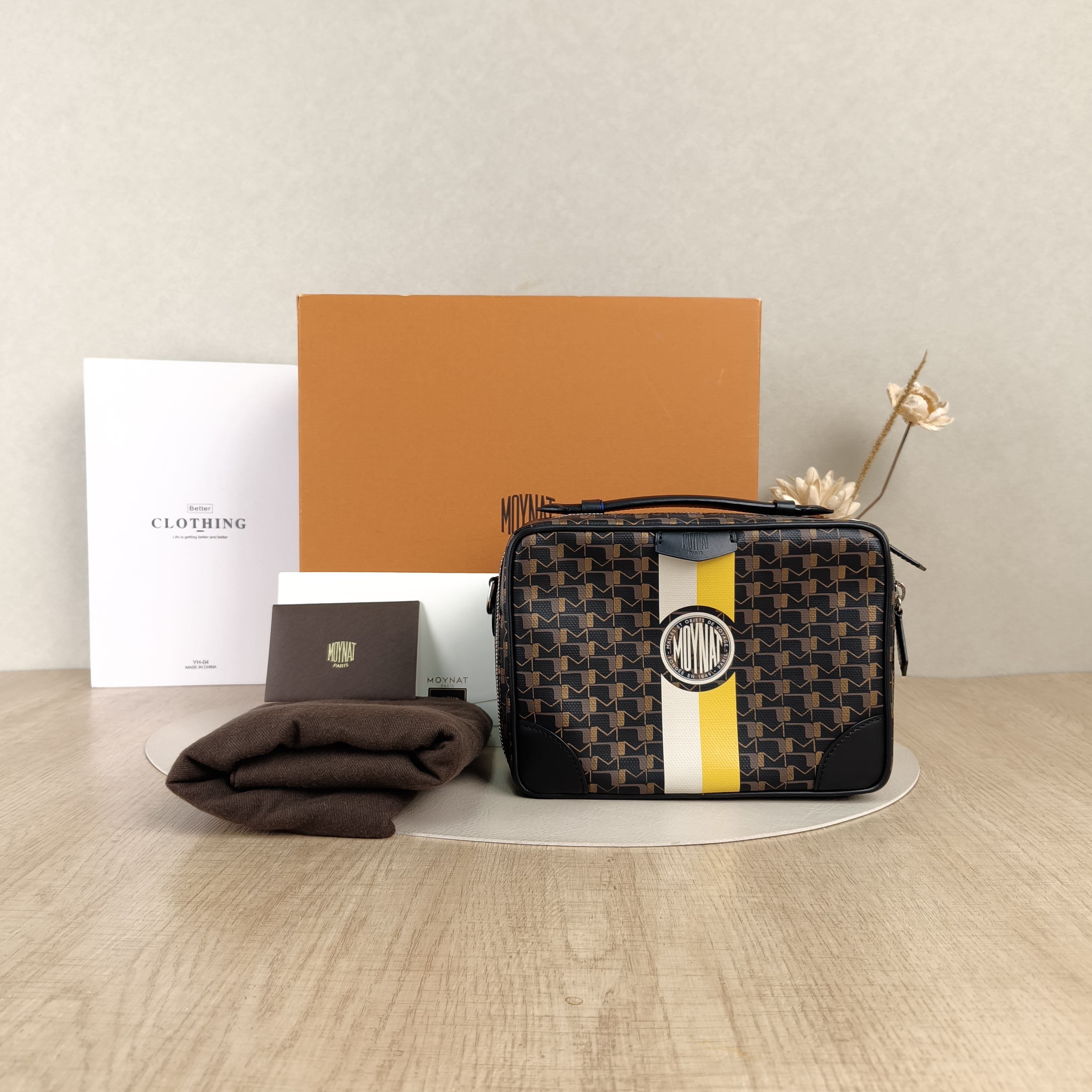 Moynat Crossbody Bag Camera Bag Black Canvas 20 × 7 × 17 cm — cover view 4 of 6
