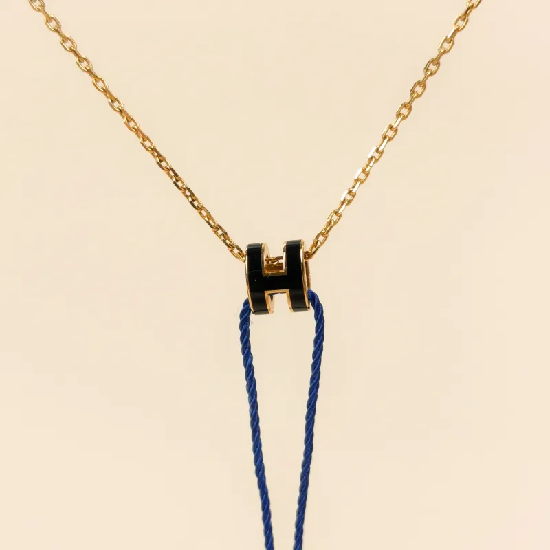 Hermès Necklace Pop HN ecklace Gold Black mini40cm