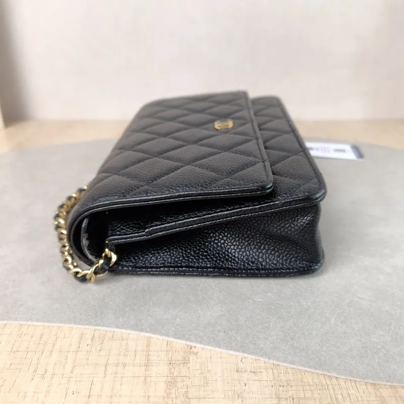 Chanel Crossbody Bag Classic Flap WOC CF WOCWOC Bag Black Grained Calfskin Mini 19.2 × 3.5 × 12.3 cm 25 — detail view 13 of 14