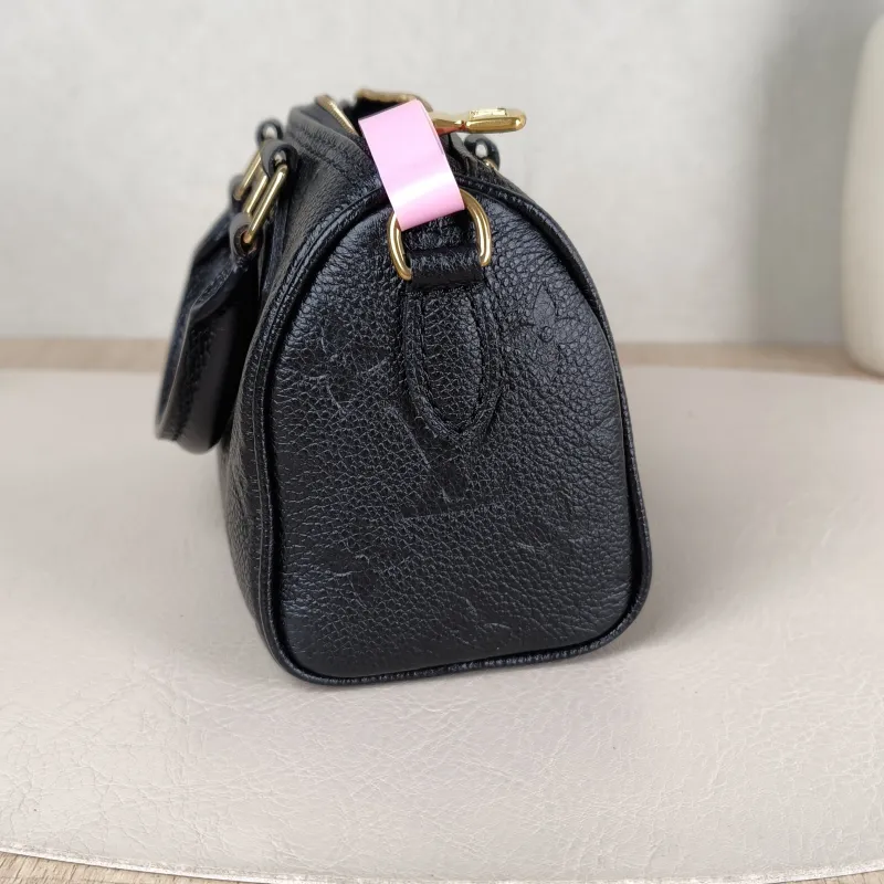 Louis Vuitton Crossbody Bag Speedy Nano Black Monogram Empreinte Embossed Calfskin nano 16 × 7.5 × 10 cm — detail view 6 of 9