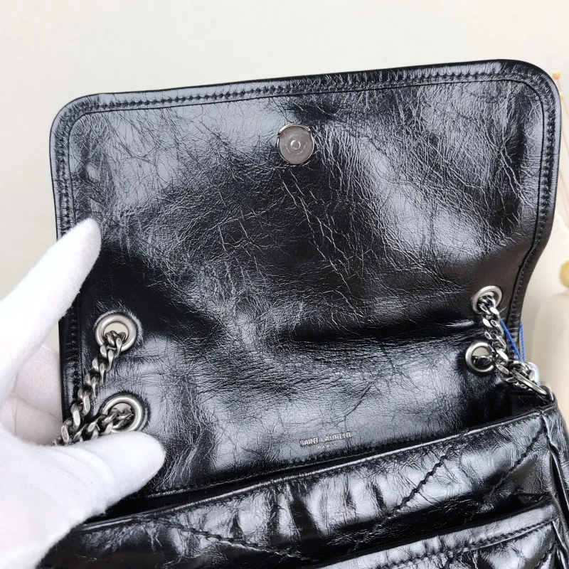 SAINT LAURENT Crossbody Bag Niki D Waxed Leather Calfskin Small21 × 7.5 × 16 cm — detail view 9 of 14