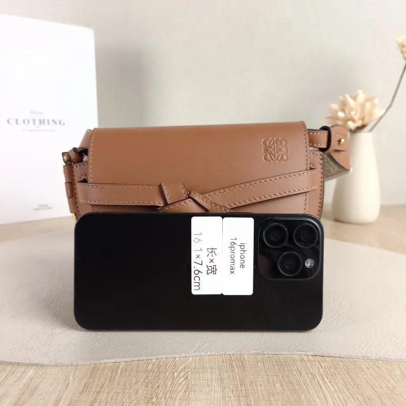 LOEWE Crossbody Bag Gate Dual Caramel Calfskin Mini 21 × 9.5 × 12.5 cm — cover view 2 of 5