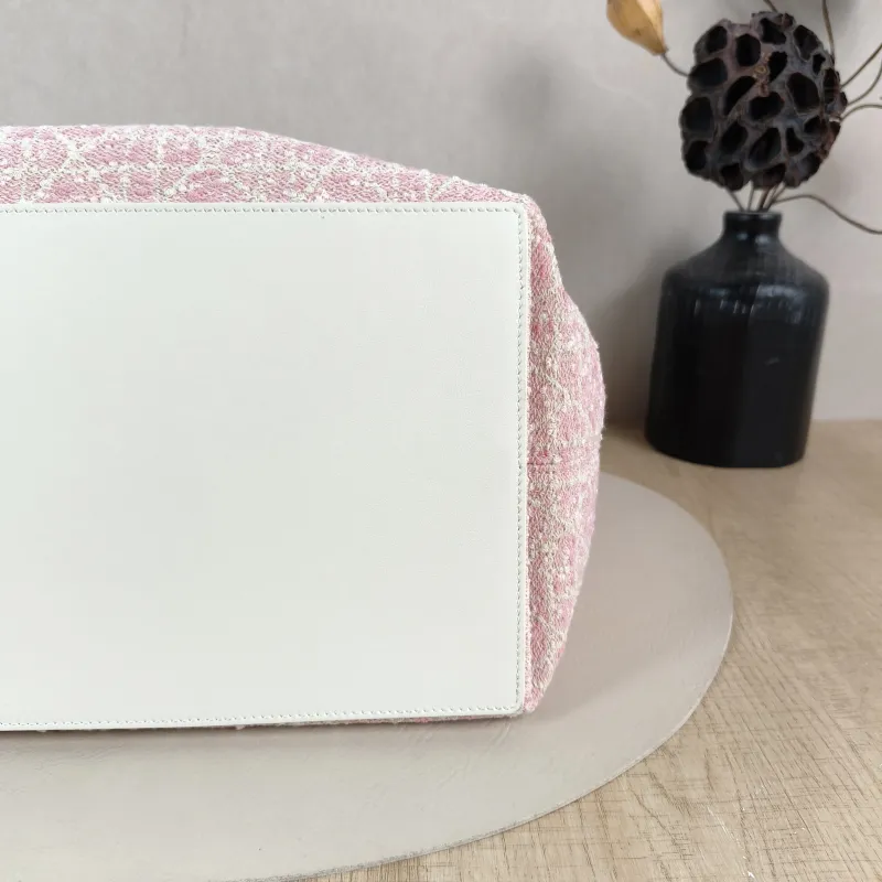 DIOR Top Handle Bag TOUJOURS Pink White Medium 28.5 × 17 × 21.5 cm — detail view 9 of 10
