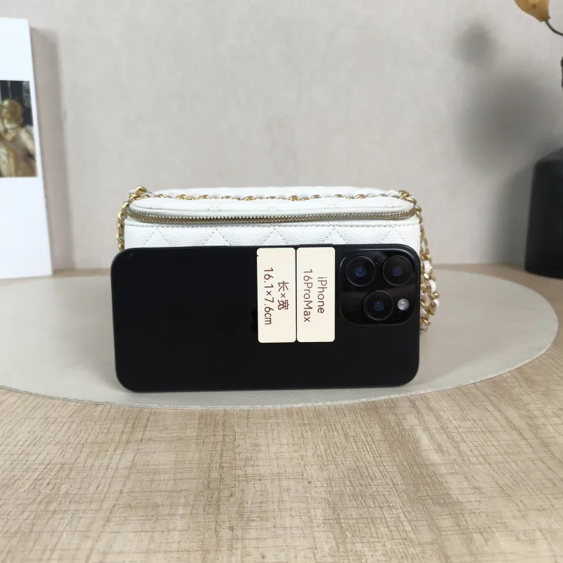 Chanel Crossbody Bag Edition White Grained Calfskin One Size16 × 8 × 9.5 cm — cover view 6 of 6