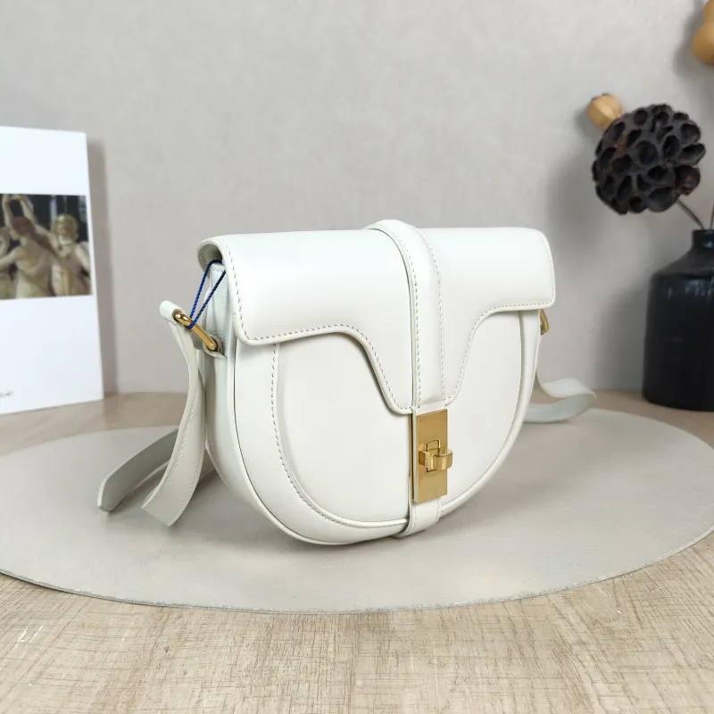 CELINE Crossbody Bag Besace 16 White Calfskin Small 19 × 6 × 17 cm — cover view 5 of 6