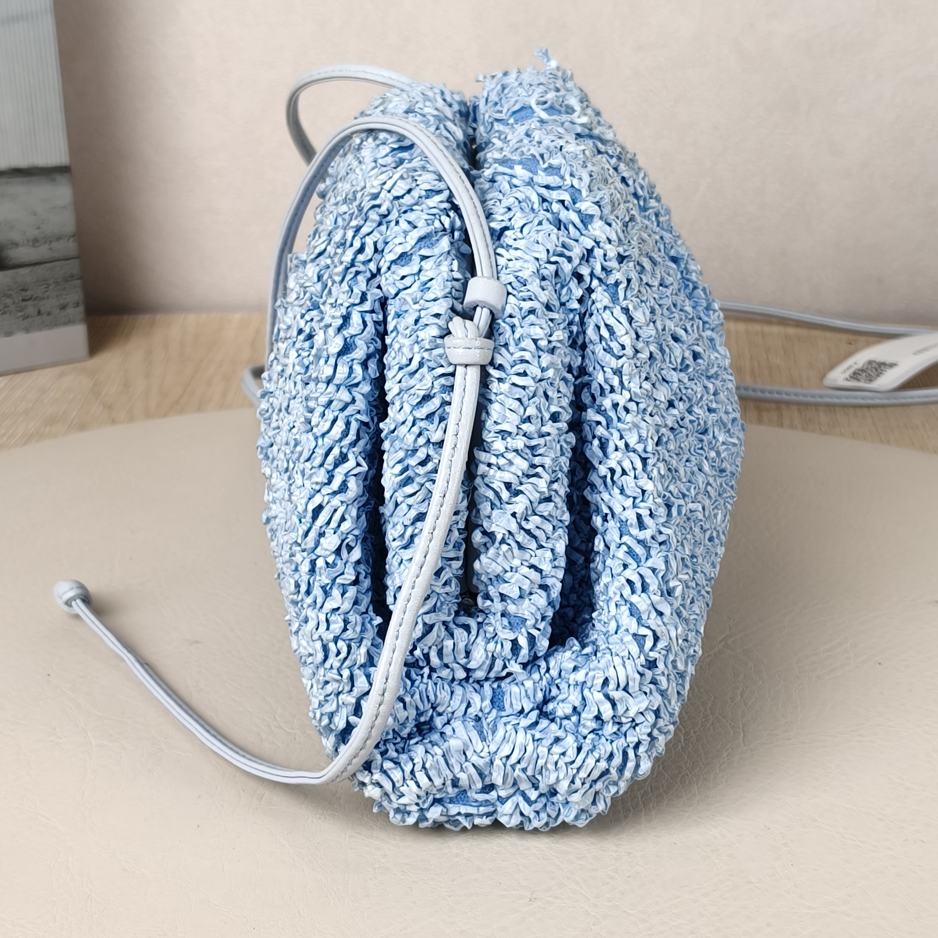 Bottega Veneta BV Woven Mini Blue Lambskin · 22 × 6 × 13 cm — cover view 8 of 9