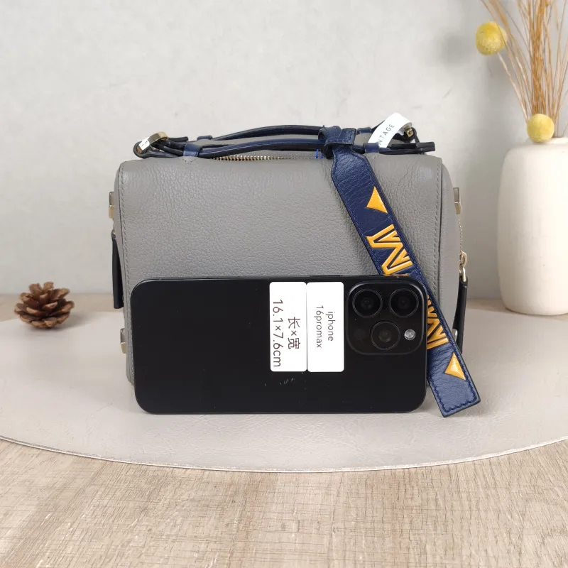 MCM Crossbody Bag Crossbody Bag Grey Calfskin 19 × 11 × 14 cm — cover view 5 of 5
