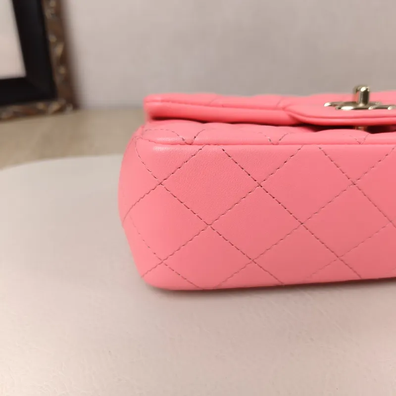 Chanel Crossbody Bag Classic Flap Large Mini CF Mini Pink Lambskin mini20 × 6 × 12 cm — cover view 10 of 11