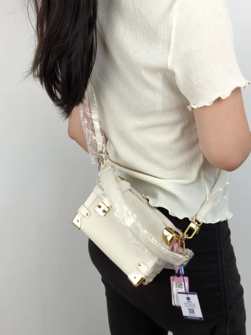 Louis Vuitton Crossbody Bag Side Trunk Box Calfskin Small 19 × 7.5 × 12.5 cm — on-model view 2 of 3