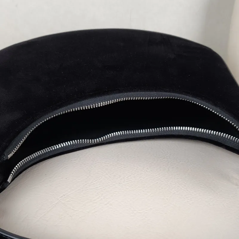 CELINE Shoulder Bag AVA Black Velvet One Size 24.5 × 9 × 17 cm — detail view 5 of 9