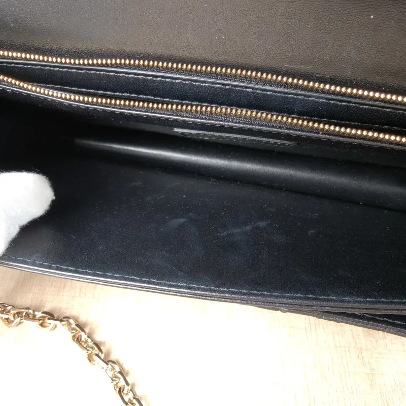 DIOR Crossbody Bag My Chain Bag Black Lambskin One Size 24 × 6.5 × 15 cm — detail view 3 of 14