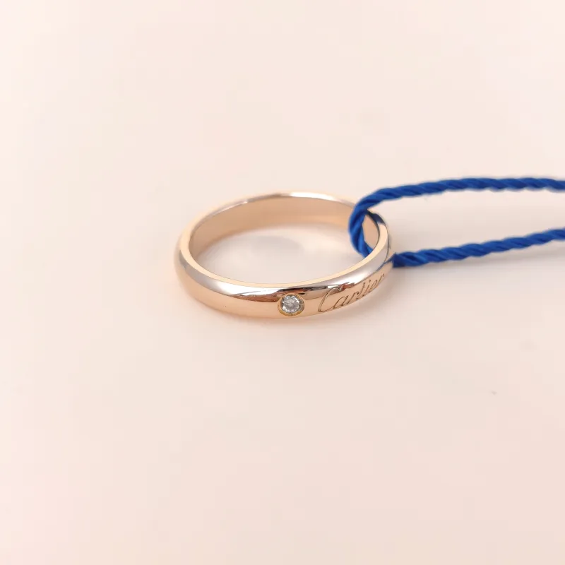 CARTIER Ring C de Rose Gold Diamond18KR ose Gold One Size51