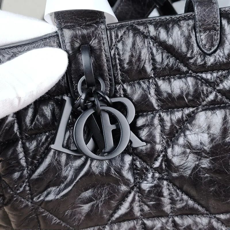 DIOR Top Handle Bag TOUJOURS Black Calfskin Large37 × 21 × 27 cm — detail view 10 of 10