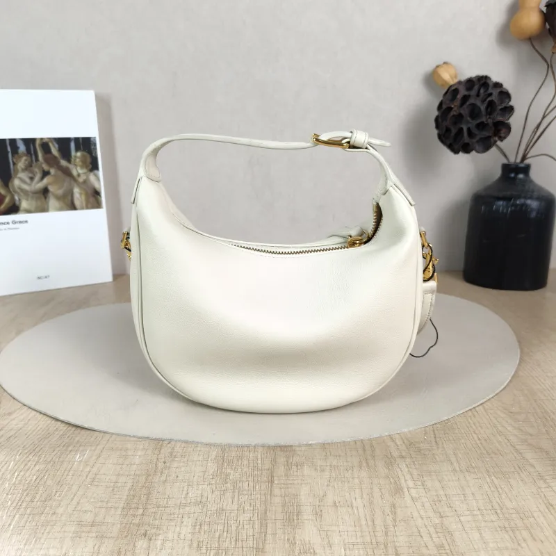 CELINE Crossbody Bag TEEN LULU hobo White Calfskin Small 21 × 5 × 18 cm — cover view 4 of 5