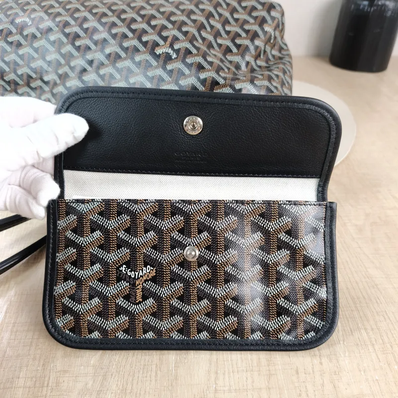 GOYARD Shoulder Bag SAINT LOUIS Shopping Tote Black PVC Small 34 × 15 × 28 cm — detail view 3 of 13