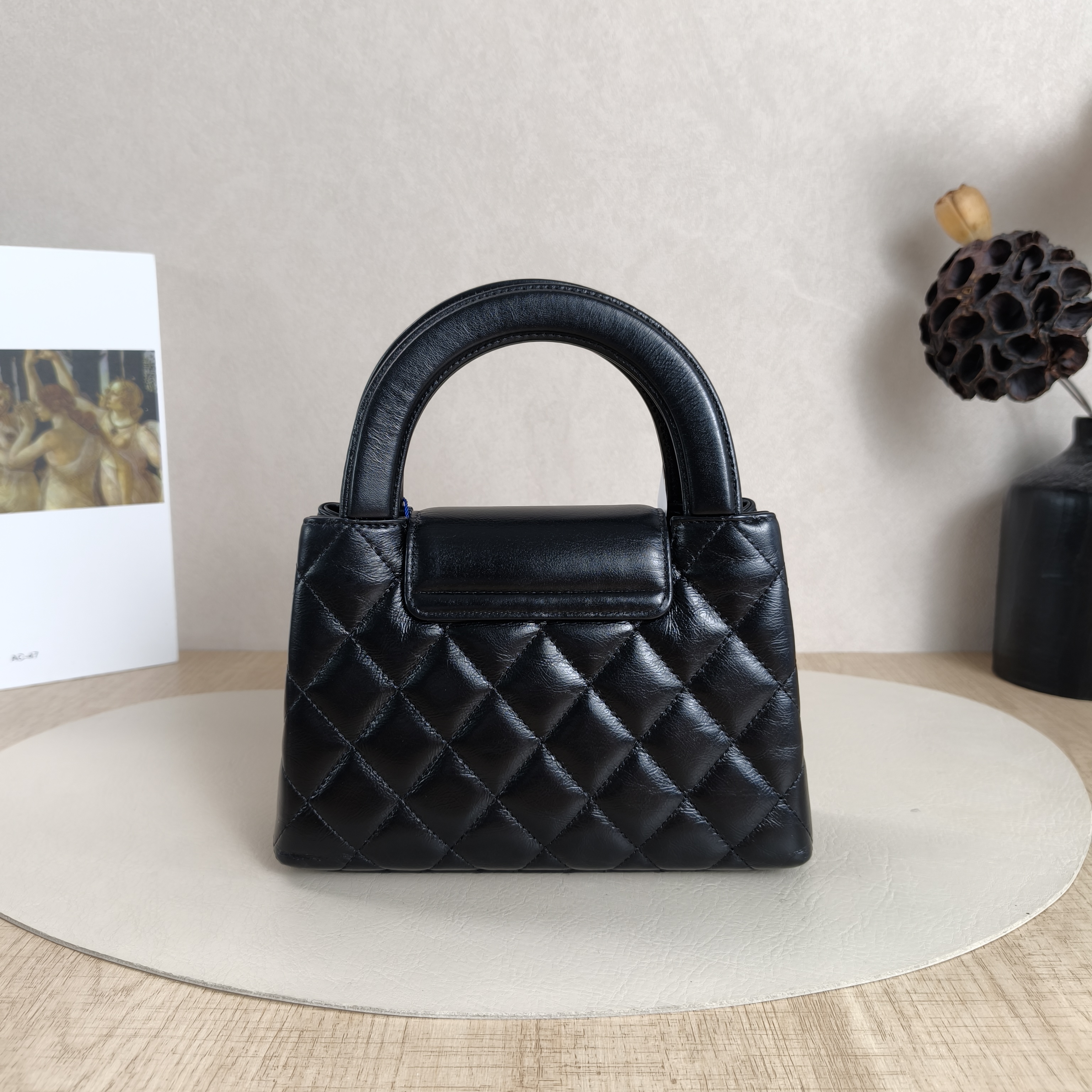 Chanel Shoulder Bag Kelly Black Calfskin Small19 × 7 × 13 cm — cover view 9 of 12