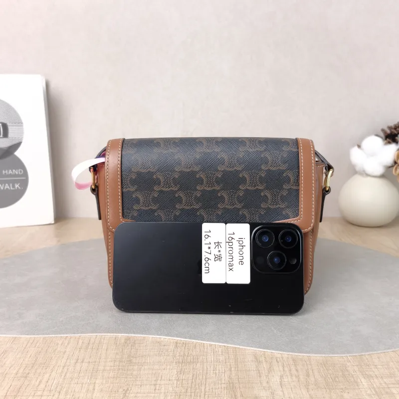 CELINE Crossbody Bag Teen Triomphe Monogram PVC Small 18.5 × 7 × 13.5 cm — cover view 4 of 5