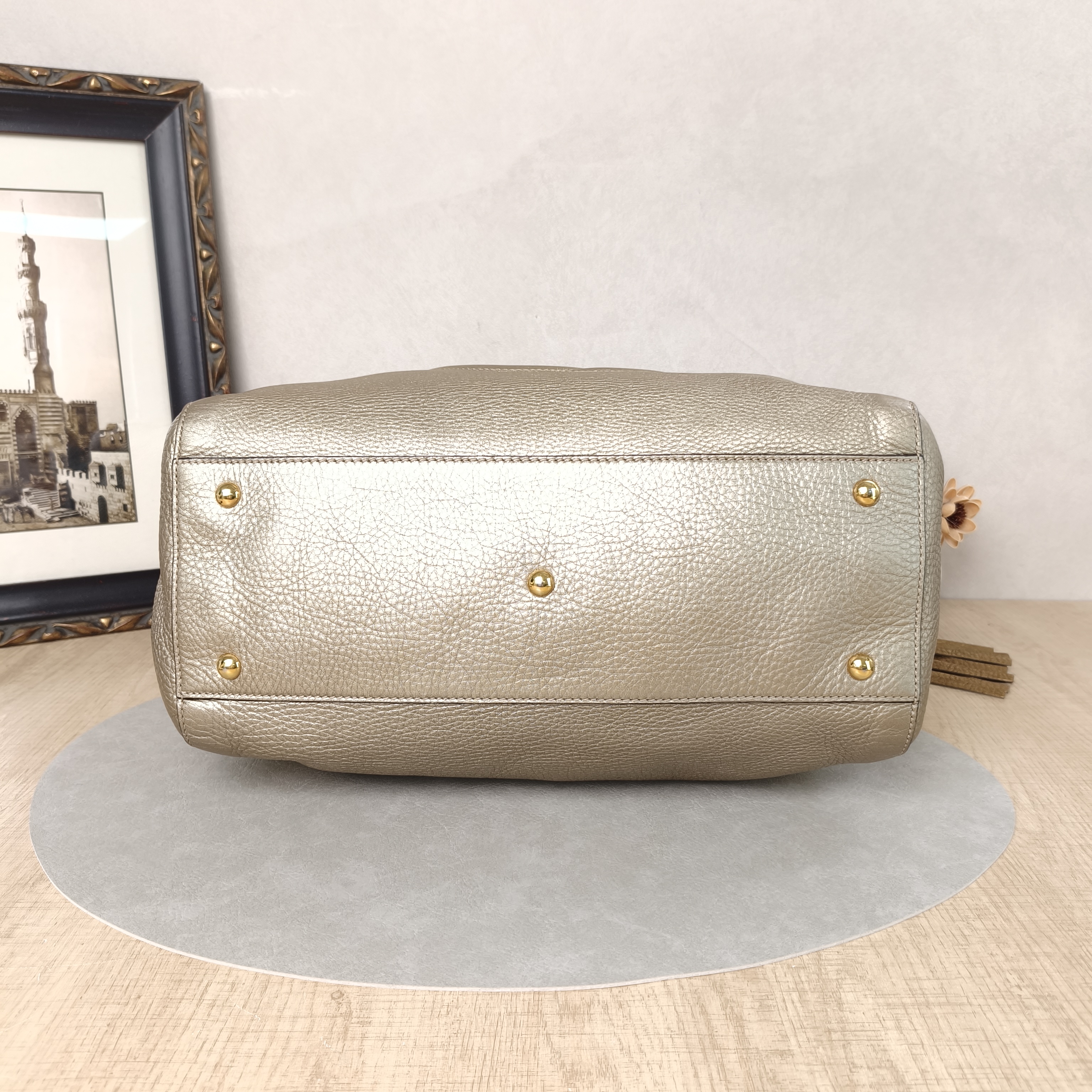 GUCCI Shoulder Bag Tote Bag Gold Calfskin One Size34 × 17 × 29 cm — cover view 3 of 5