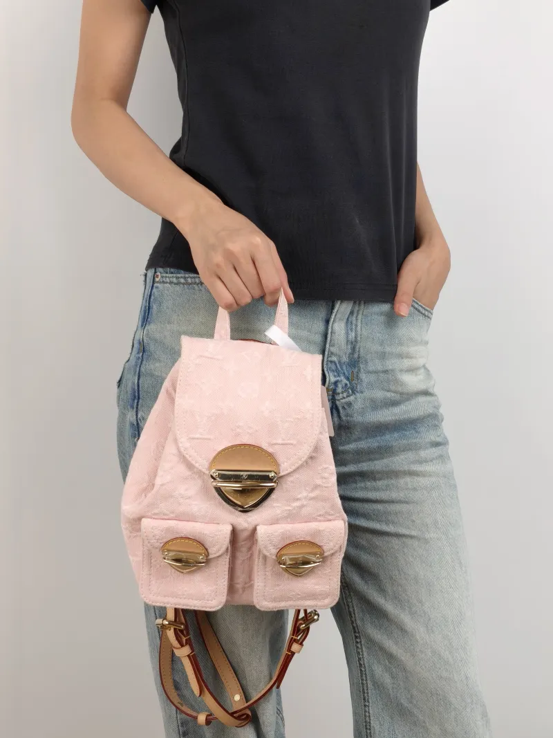 Louis Vuitton Backpack Venice Backpack Pink One Size 24 × 7 × 26 cm — on-model view 3 of 3