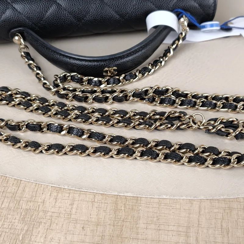 Chanel Backpack Backpack Black Grained Calfskin One Size 18.2 × 4 × 14 cm — detail view 3 of 13