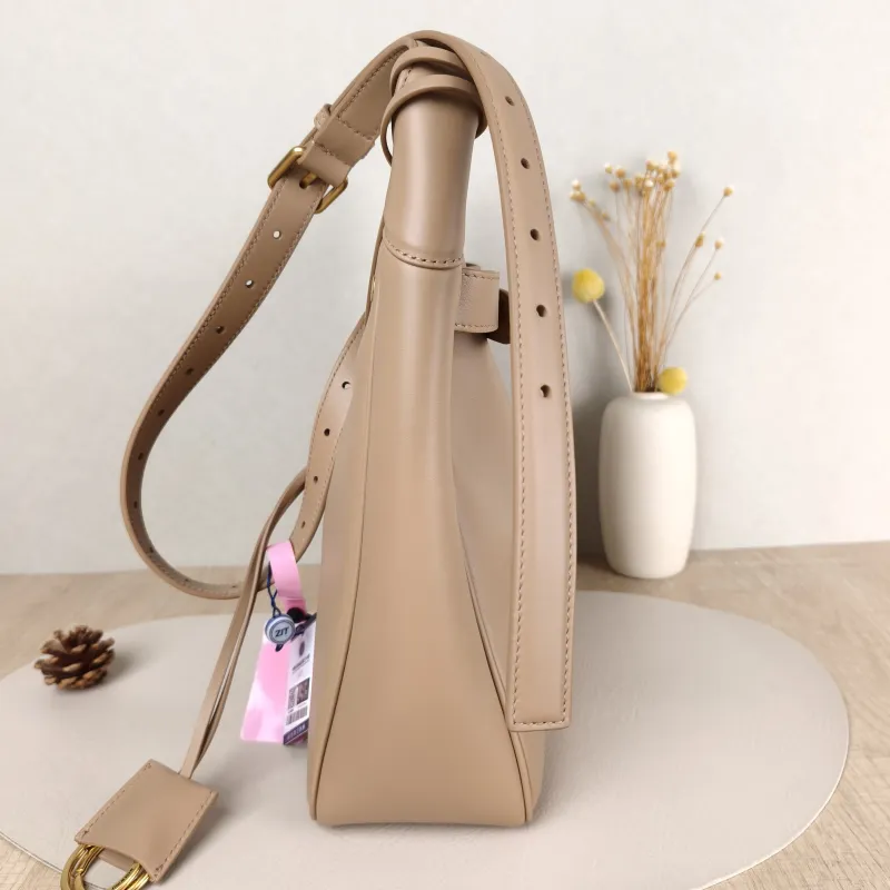 BALENCIAGA Crossbody Bag bel Crossbody Bag Taupe Calfskin One Size 27 × 9 × 28 cm — detail view 5 of 10